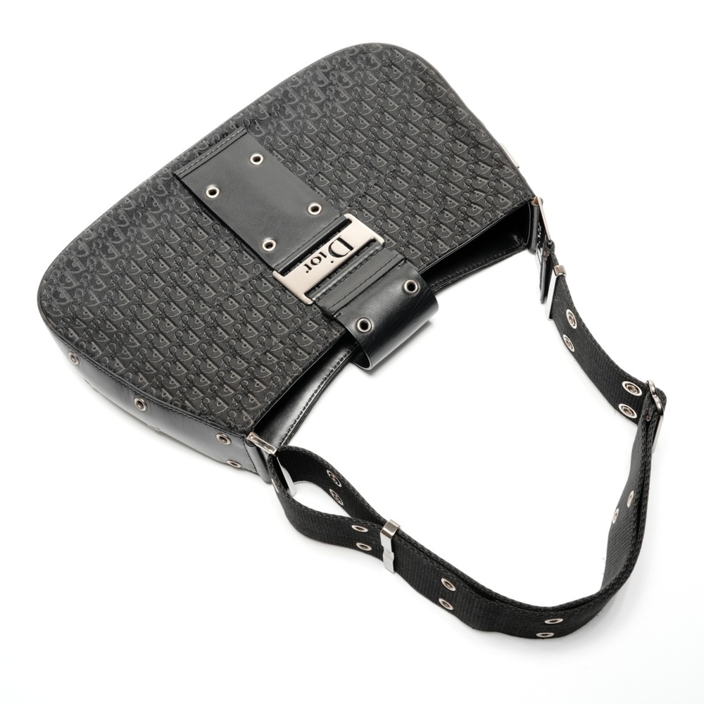 CHRISTIAN DIOR Black Canvas Trotter Shoulder Bag - Picture 8 of 13